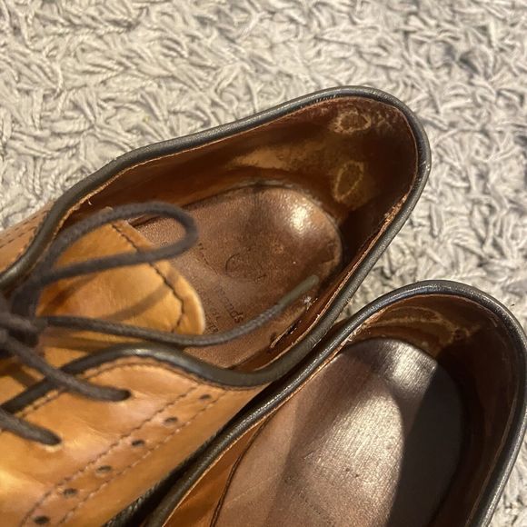 Allen Edmonds Clifton Walnut Brown Leather Cap Toe Oxfords Shoes Men’s 9.5 D